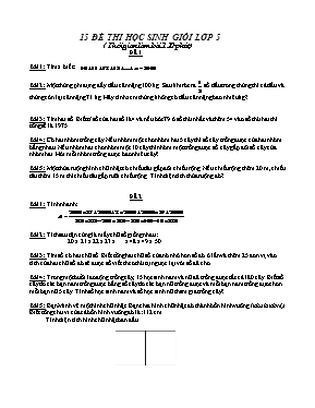 15 Đề thi học sinh giỏi môn Toán Lớp 5